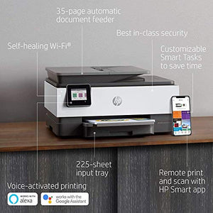 HP OfficeJet Pro 8025 All-in-One Wireless Printer, Scan, Copy, Fax, Smart Home Office Productivity (1KR57A)