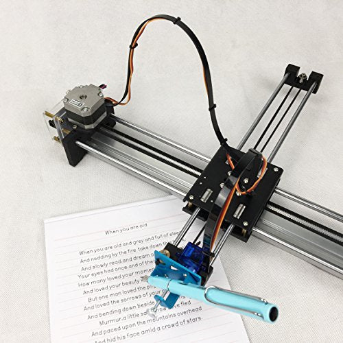 Robot House A3 Working Area Metal Drawing Robot Kit Writer XY Plotter iDraw Hand Writing Robot Kit Based on 3D Printer Corexy or Hbot Structure Support Laser Engraving