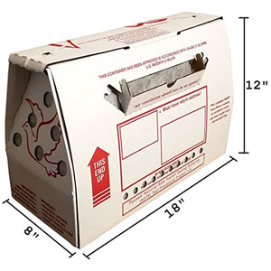 Pinnon Hatch Farms Live Bird Shipping Boxes *Vented* Chicken Shipping Mailing Approved Economy Size (80 Pack)