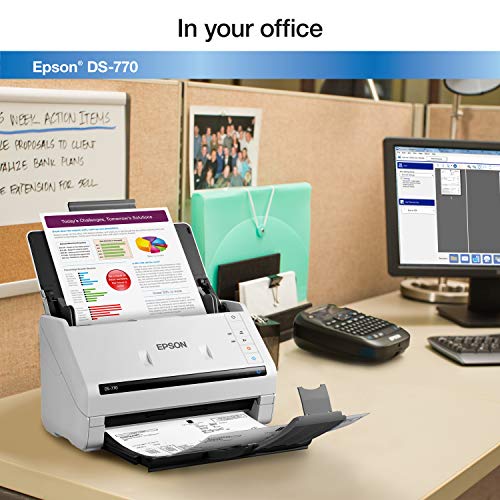 Epson DS-770 Document Scanner: 45 ppm, Twain & ISIS Drivers, 3-Year Warranty with Next Business Day Replacement