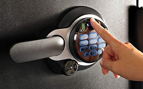 SentrySafe Fire and Water Safe, Extra Large Biometric Fingerprint Safe with Dual Key Lock, 1.23 Cubic Feet, SFW123BSC
