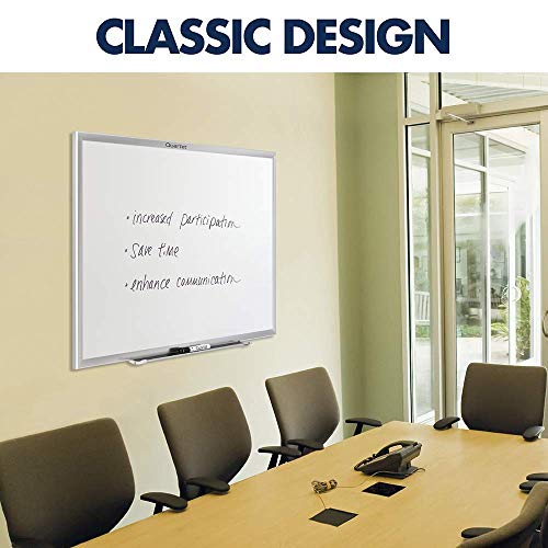 Quartet Whiteboard, White Board, Dry Erase Board, 6' x 4', Silver Aluminum Frame (S537)