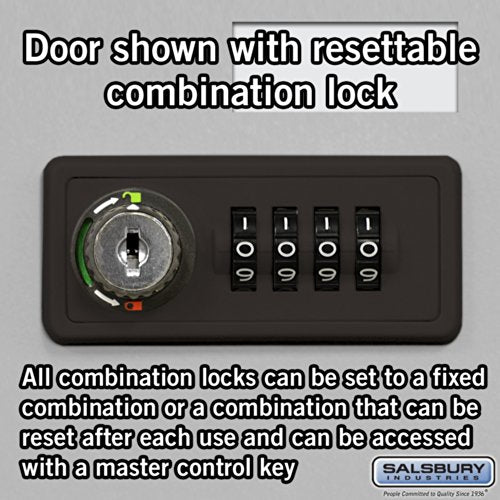 Salsbury Industries 19078-14ASC Cell Phone-7 Unit Surface Mounted-Resettable Combination Locks with 8-Inch Diameter Compartments, Aluminum