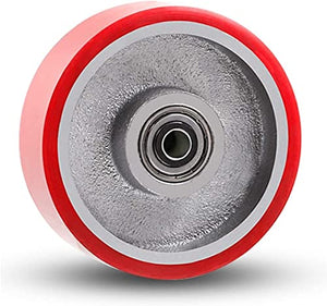 ROLTIN Office Castors Swivel Caster Wheels Heavy Duty Industrial Plate Castors - Iron Core Polyurethane PU Casters