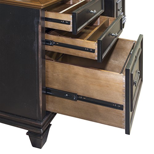Martin Furniture Hartford Credenza, Brown - Fully Assembled & Hartford Hutch, Brown - Fully Assembled