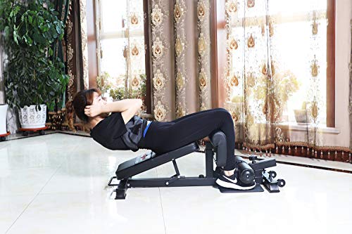 ALTAS Strength 6005B Sissy Squat Black Adjustable Squat Machine Light Commercial Equipment Ab Strength Training Home Gym Workout