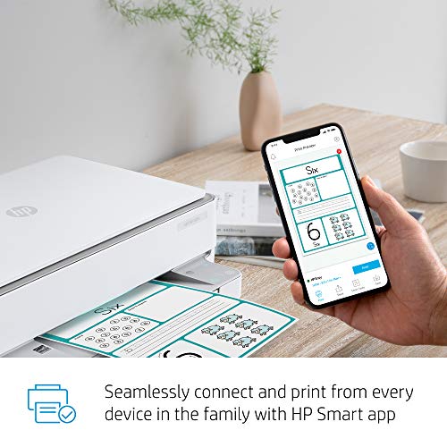 HP ENVY 6055 Wireless All-in-One Printer, Mobile Print, Scan & Copy, Works with Alexa (5SE16A)