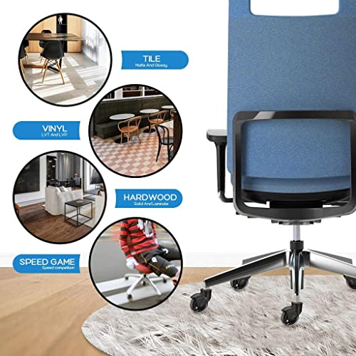 5pcs 3" Universal Mute Office Chair Caster Wheels