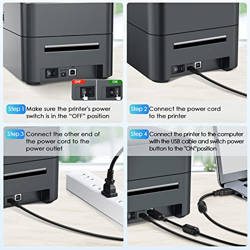 iDPRT Bluetooth Label Printer - 2022 Ultra Fast Thermal Label Printer, 1"-3.15" Width Wireless Label Maker with APP for Barcode, Address, Mailing, Filling etc, Support Windows, Mac, iOS& Android