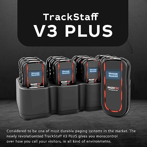 PagerTec Wireless Paging System for Restaurants, Hospitals, Offices & Hotels - Set of 6 Long Range Pagers