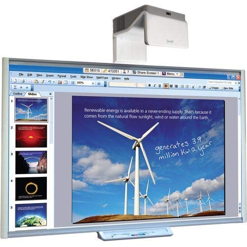 SMART Electronic Interactive Dry Erase Board 6ft x 4ft with UF70W Short Throw Projector