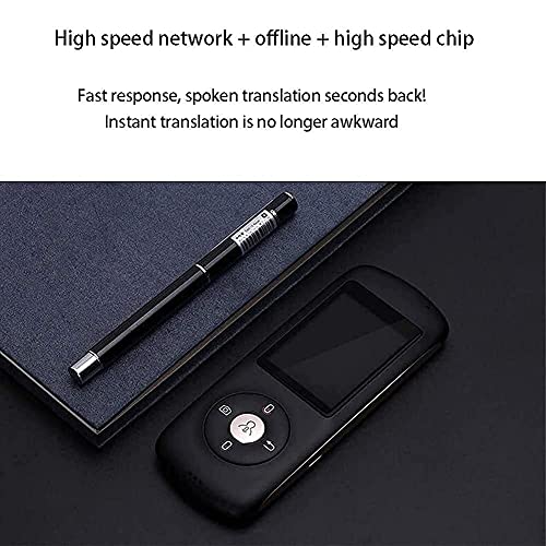 UsmAsk Smart Language Translator Device, 2.4 Inch Touch Screen, 28 Languages WiFi Pocket Electronic Translators Learning (Black)