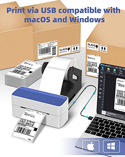 Bluetooth Thermal Label Printer - Wireless Label Printer, Shipping Label Printer Support iPhone, iPad, Android, High Speed Printing, Work with Ebay, Amazon, Etsy, Canva, USPS, UPS