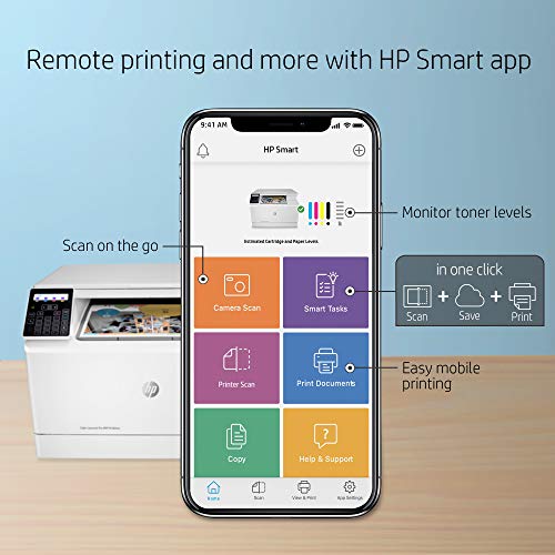 HP Color Laserjet Pro M182nw Wireless All-in-One Laser Printer, Remote Mobile Print, Scan & Copy (7KW55A)