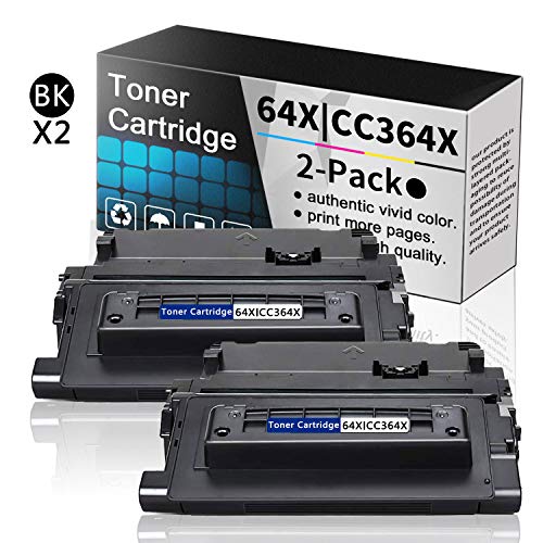 (2 Pack Black Toner Cartridge 64X-CC364X) Compatible Toner Cartridge Replacement for HP Laserjet P4014 Printer,P4014n,P4014DN,P4015n,P4015tn,P4015x,P4515n,P4515tn,P4515X,P4515xm Printers.
