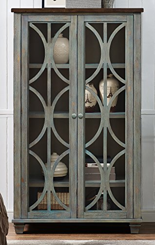 Martin Furniture BA4062G Fully Assembled Bailey Display Bookcase, Weathered Green