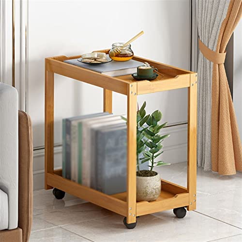LOVULIFE Computer Tower Stand Printer Table Desktop CPU Bracket Solid Wood Multi-layer Mobile Tray Chassis Base Storage Rack Shelf Cart