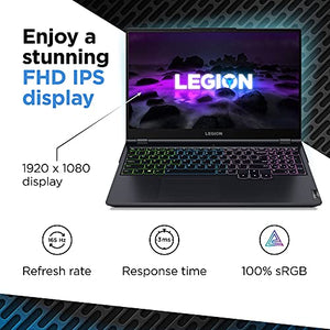 Lenovo Legion 5 Gaming Laptop, 15.6" FHD Display, Phantom Blue & Legion Recon 15.6 inch Gaming Backpack, Sleek, Modern, Lightweight, Water-Repellent Front Panel