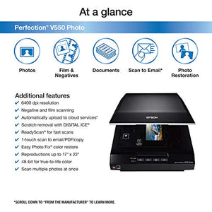 Epson Perfection V550 Color Photo Scanner with 6400 DPI Resolution