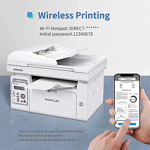 All in One Laser Printer Scanner Copier WiFi Wireless Printer Black and White Printer-Pantum M6552NW, Pantum PB-211EV Toner Cartridge Standard Yield 1500 Pages