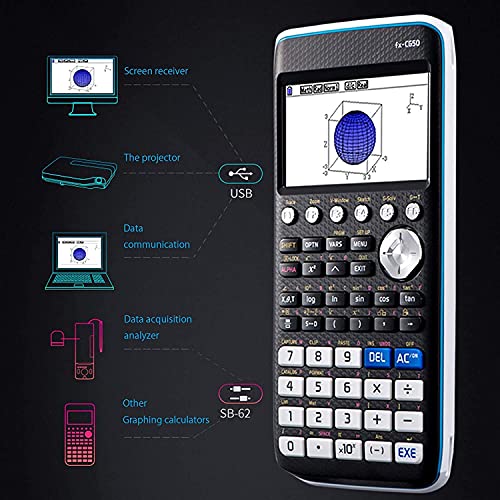 3D Color Screen Drawing Calculator, Black