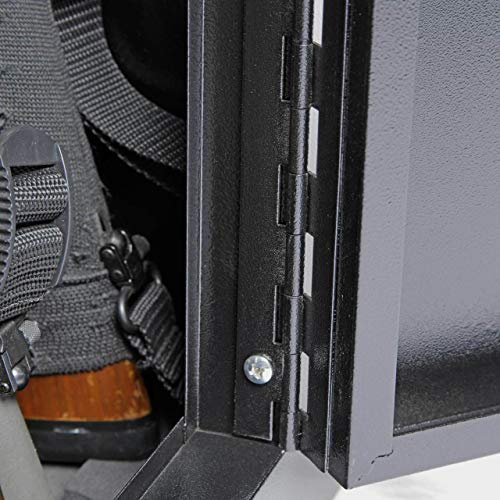 American Furniture Classics Gun Security Cabinet 10 Gun Metal Security Cabinet with 3 Pt. Locking System, Black