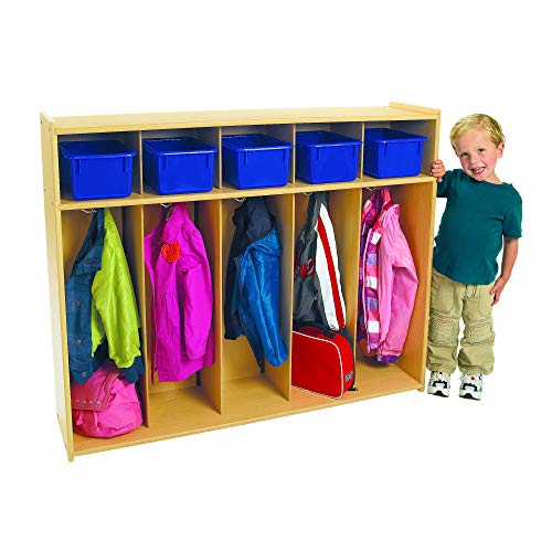 Angeles 5-Section Locker Storage, Birch