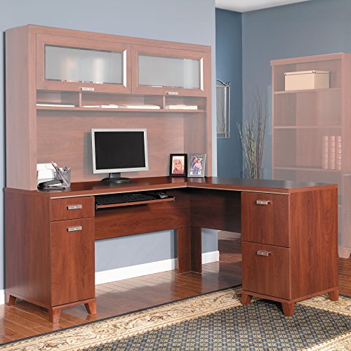 Bush Furniture Tuxedo L Shaped Desk in Hansen Cherry