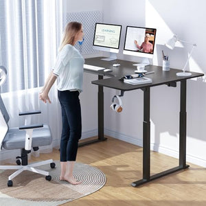 Dripex Electric Standing Desk, Adjustable Height, L-Shaped, Dual Motor, 4 Legs