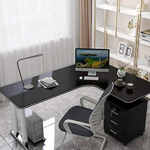DIANAR L-Shaped Corner Desk, 47inch PC Computer Gaming Student Study Desk,Home Office Writing Workstation Corner Desks for Small Space