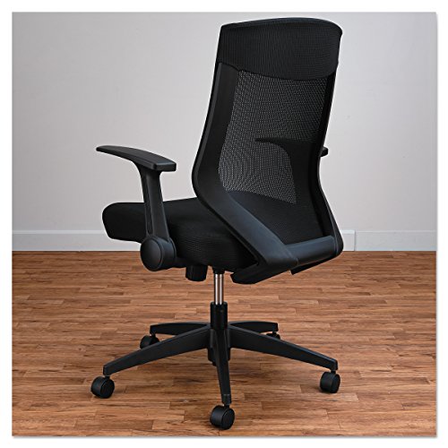 Alera ALEEBK4217 EB-K Series Synchro Mid-Back Mesh Chair, Black/Black Frame