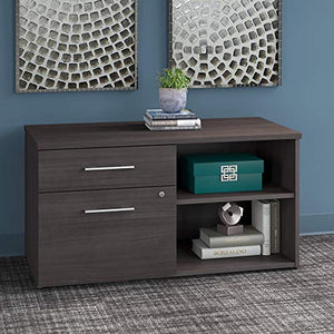 Bush Business Furniture Office 500 Low Storage Cabinet, Storm Gray