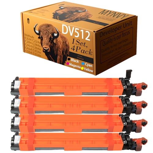 MYNVY DV512 Developer Unit Replacement for Konica Minolta Printer (C/M/Y/K 1Set)