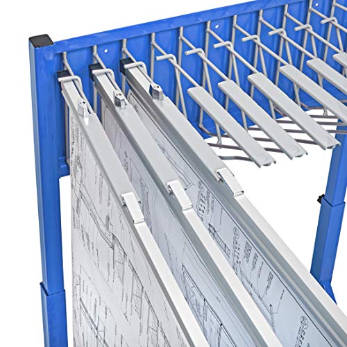 Adir Corp. Mobile Blueprint Holder - Hanging Rack for Blueprints, Posters, Maps, and Files