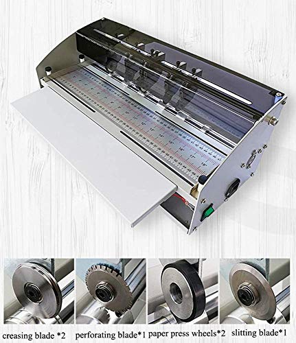 Mxmoonant 3-in-1 Electric Creasing Machine 18 1/2"(470mm) Paper Creaser Scorer Perforator Cutter for Cards Invitations Tickets