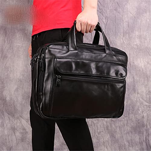 FENXIXI Retro Men's Bag Business Fashion Men's Briefcase 15.6 Inch Laptop Bag Multifunctional Messenger Bag Men (Color : A, Size : 40 * 32 * 13cm)