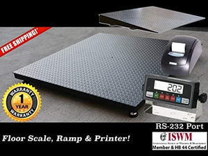 Selleton Floor Scale (10,000 lbs x 1 lb) with Pallet Size 60" x 60" with Indicator & Printer