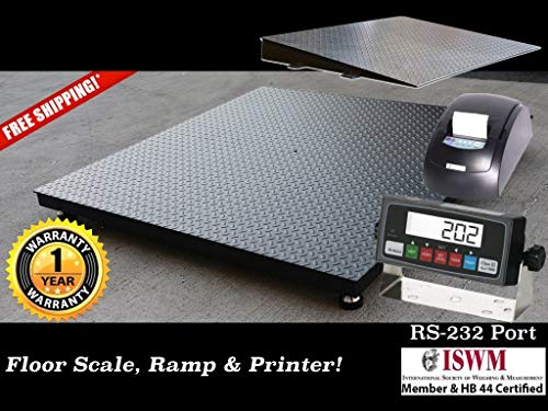Selleton Floor Scale (10,000 lbs x 1 lb) with Pallet Size 60" x 60" with Indicator & Printer