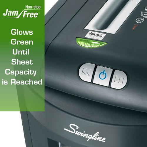 Swingline Paper Shredder, 7 Sheet, Micro-Cut, Jam Free, 1-2 Users, EM07-06 (1757395)
