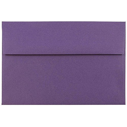 JAM PAPER A7 Premium Invitation Envelopes - 5 1/4 x 7 1/4 - Dark Purple - Bulk 1000/Carton