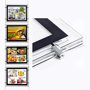 HKSign A4 Landscape Wall Arts Led Backlit Light Box Real Estate Window Display Sign Holder(4pcs A4 a Row, Horizontally)