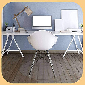 CYGG Round Transparent PVC Chair Mat, Hard Floor Protector - Waterproof, Non-Slip, Multiple Sizes - 2mm Thickness