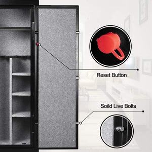 AEGIS Fireproof Rifle Safe, 14 Shotgun Rifle Safe, UL Certified Electronic Gun Storage Box Safe, With Numeric Keypad Lock and Key(6.61 Cubic Feet)