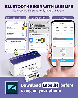 [Upgrade] Label Printer - Itari Bleutooth Label Printer, Wireless Shipping Label Printer Compatible with iPhone & Android & Windows, Thermal Printer for Amazon, Etsy, USPS, UPS, Shopify, Ebay