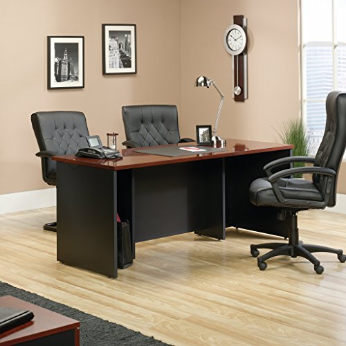 Sauder 419593 Via Executive Desk, Classic Cherry Finish
