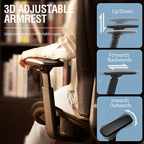 ELABEST Ergonomic Mesh Office Chair with Adjustable Lumbar Support & Armrests