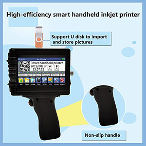 CHIKYTECH Small Portable Handheld Inkjet Printer with LED Touch Screen, Used for Commercial Printing, Barcode, Date, Picture, etc.(Support 22 Languages)