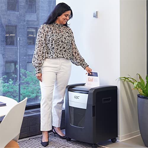 GBC Paper Shredder, 12 Sheet Capacity, Micro-Cut, P-5 Security, Anti-Jam, Momentum M12-12 (WSM177003)