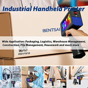 BENTSAI Handheld Inkjet Printer with 4.3 Inch HD LED Touch Screen - Portable Printer for Labels, Logos, Dates, Codes - BT-HH6105B2