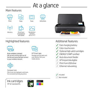 HP OfficeJet 250 All-in-One Portable Printer with Wireless & Mobile Printing (CZ992A)